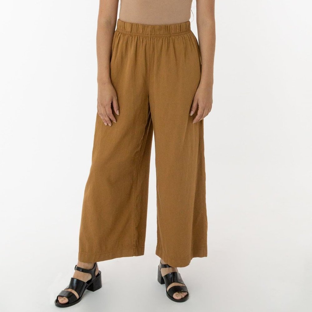 Los Angeles Apparel Cotton Twill Wide Pant - Brass